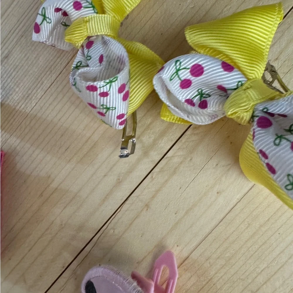 Girls Hair Clip Lot Gymboree Bows Ladybug Floral Boutique Collection